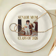 Graduation,Gift For Mother,Gift For Yourself,Gift For Women,Happy,Photo - Custom Photo Senior Mom Graduation - Personalized Ring Dish