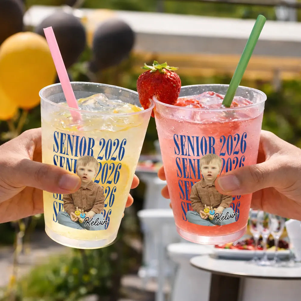 Gift For Women,Gift For Men,Graduation,Custom Photo,Happy,Gift For Yourself,Top Market,Photo - Custom Photo Senior Vintage Portrait - Personalized Frosted Cups