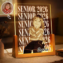 Graduation,Happy,Photo,Proud - Custom Photo Senior Vintage Portrait - Personalized Night Light