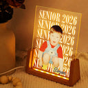 Graduation,Happy,Photo,Proud - Custom Photo Senior Vintage Portrait - Personalized Night Light