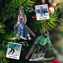 Gift For Yourself,Gift For Women,Gift For Men,Happy,Christmas,Custom Photo,Photo Hobby Ornament - Custom Photo Skiing Lovers Family - Personalized Acrylic Photo Ornament