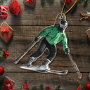 Gift For Yourself,Gift For Women,Gift For Men,Happy,Christmas,Custom Photo,Photo Hobby Ornament - Custom Photo Skiing Lovers Family - Personalized Acrylic Photo Ornament