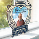 Custom Photo, Memorial, Sad - Custom Photo Sky Memorial Your Light Will Always Shine In My Heart - Personalized Window Hanging Suncatcher Ornament