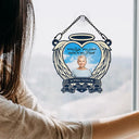 Custom Photo, Memorial, Sad - Custom Photo Sky Memorial Your Light Will Always Shine In My Heart - Personalized Window Hanging Suncatcher Ornament