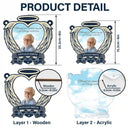 Custom Photo, Memorial, Sad - Custom Photo Sky Memorial Your Light Will Always Shine In My Heart - Personalized Window Hanging Suncatcher Ornament