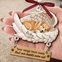 Top Market,Art Design,Healing,Christmas,Pet Memorial,Pet Lovers,Memorial,Photo - Sleeping Dog Cat Baby - Custom Photo Sleeping Angel I Loved You Your Whole Life Dog Cat Pet Memorial - Personalized Wooden Ornament With Tag