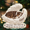 Top Market,Art Design,Sentimental,Christmas,Dog Lovers,Pet Lovers,Memorial,Photo - Sleeping Dog Cat Baby - Custom Photo Sleeping Angel Your Wings Were Ready But Our Hearts Were Not - Personalized Custom Shaped Acrylic Ornament