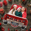 Independence Day,America 250th,Christmas,Proud,Custom Photo,Family,Remove BG Photo - Custom Photo Snowman 250 Years Of Freedom - Personalized Custom Shaped Acrylic Ornament