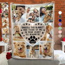 Custom Photo Snuggle This Blanket And Think Of Me - Personalized Fleece Blanket, Sherpa Blanket