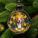 Art Design,Sentimental,Christmas,Pet Lovers,Memorial,Photo - Stained Glass - Custom Photo Stained Glass Memorial Dog Cat Portrait - Personalized Candlelight Lantern Ornament
