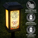 Art Design,Christmas,Sympathetic,Pet Lovers,Memorial,Photo - Stained Glass - Custom Photo Stained Glass Memorial Pet Forever In My Heart Always Loved - Personalized Solar Garden Light