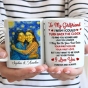 Gift For Couples,Gift For Wife,Gift For Husband,Gift For Boyfriend,Gift For Girlfriend,Funny,Old Couples - Custom Photo Starry Night Couple I Wish I Could Turn Back The Clock - Personalized Mug