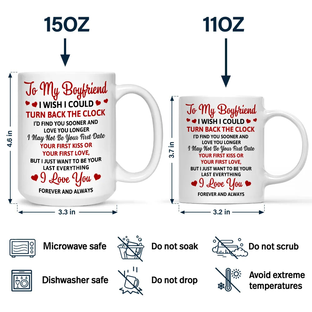 Gift For Couples,Gift For Wife,Gift For Husband,Gift For Boyfriend,Gift For Girlfriend,Funny,Old Couples - Custom Photo Starry Night Couple I Wish I Could Turn Back The Clock - Personalized Mug