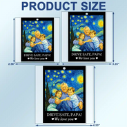 Gift For Father,Custom Photo,Art Design,Adorable,Photo - Starry Night  - Custom Photo Starry Night Drive Safe Daddy I Love You - Personalized Acrylic Car Hanger