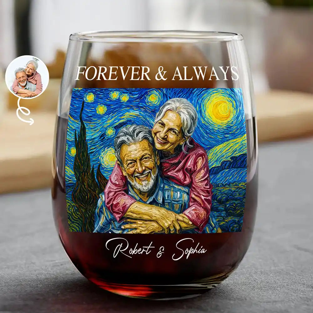 Échantillon (1 verre) - Verre à vin sans pied personnalisé