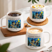 Custom Photo ,Art Design, Gift For Couples, Wedding, Romantic, Photo - Starry Night - Custom Photo Starry Night Forever & Always Couple Anniversary - Personalized Tapered Mug