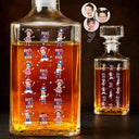 Gift For Father,Custom Photo,Independence Day,Proud,Cut-Face Photo - Custom Photo Stars & Stripes Best Dad Grandpa Ever - Personalized Square Whiskey Bottle