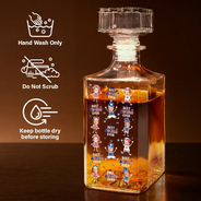 Gift For Father,Custom Photo,Independence Day,Proud,Cut-Face Photo - Custom Photo Stars & Stripes Best Dad Grandpa Ever - Personalized Square Whiskey Bottle