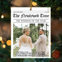 Gift For Couples, Gift For Husband, Gift For Wife, Love, Custom Photo - Custom Photo Started With A Message Couples - Personalized Custom Shaped Acrylic Ornament