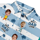 Custom Photo, Summer, Gift For Mother, Gift For Children, Adorable, Cut-Face Photo - Custom Photo Strip Pattern Adorable Best Mom Best Dad Ever - Personalized Hawaiian Shirt