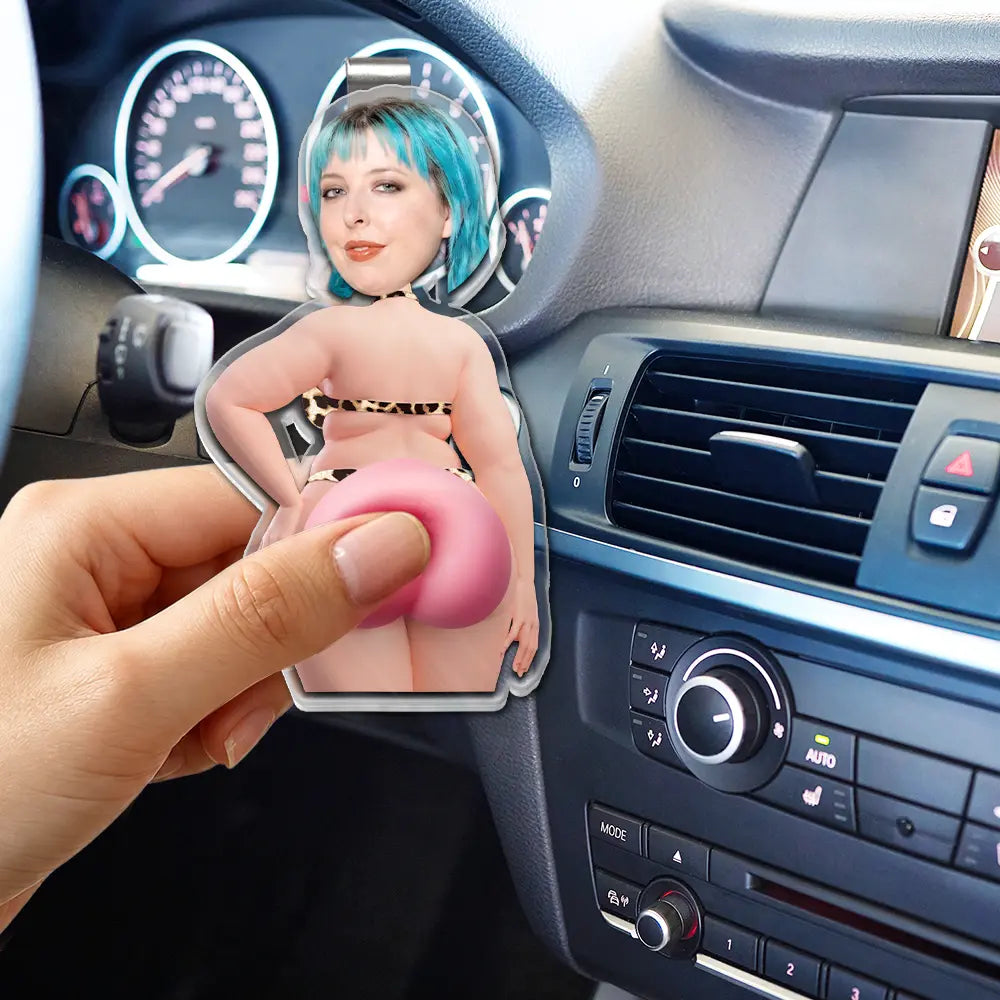 Custom Photo,Gift For Men,Gift For Yourself,Humorous,Cut-Face Photo - Custom Photo Summer Calling Booty - Personalized Squishy Acrylic Car Visor Clip