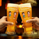 Funny,Gift For Husband,Gift For Grandpa,Gift For Father - Custom Photo Surviving Fatherhood One Beer At A Time Funny - Personalized Pilsner Glass