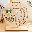 Custom Photo Thank You Teacher For Shaping Little Minds - Personalized Spinning Perpetual Desk Calendar