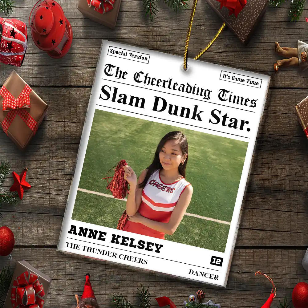 Gift For Kids, Gift For Grandkids, Baseball, Happy, Custom Photo, Christmas - Custom Photo The Baseball Times - Personalized Custom Shaped Acrylic Ornament