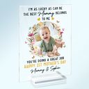 Custom Photo The Best Mommy Belongs To Me - Personalized Vertical Rectangle Acrylic Plaque