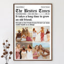 Gift For Bestie,Happy,Custom Photo - Custom Photo The Bestie Times From Friendship To Family - Personalized Poster