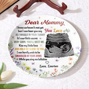 Custom Photo,New baby,New Mom,Gift For Mother,Happy - Custom Photo The Bump Snuggles In Your Arms - Personalized Ceramic Plate