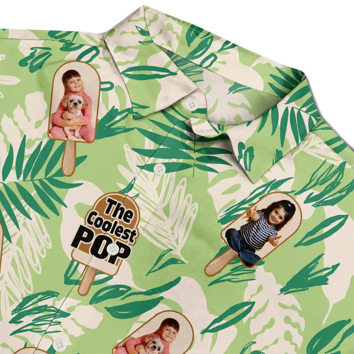 Gift For Yourself,Gift For Men,Gift For Husband,Gift For Grandpa,Gift For Father,Funny,Summer,Custom Photo - Custom Photo The Coolest Pop - Personalized Hawaiian Shirt