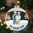 Christmas,Golf,Gift For Bestie,Happy - Custom Photo The Dream Golf Team - Personalized Custom Shaped Acrylic Ornament