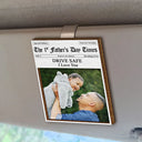 Gift For Father, Custom Photo, Top Market, Non-Eng, Photo, Grateful - Custom Photo The Father's Day Times - Personalized Custom Shaped Car Visor Clip - Pack