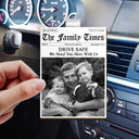 Gift For Father, Custom Photo, Top Market, Non-Eng, Photo, Grateful - Custom Photo The Father's Day Times - Personalized Custom Shaped Car Visor Clip - Pack