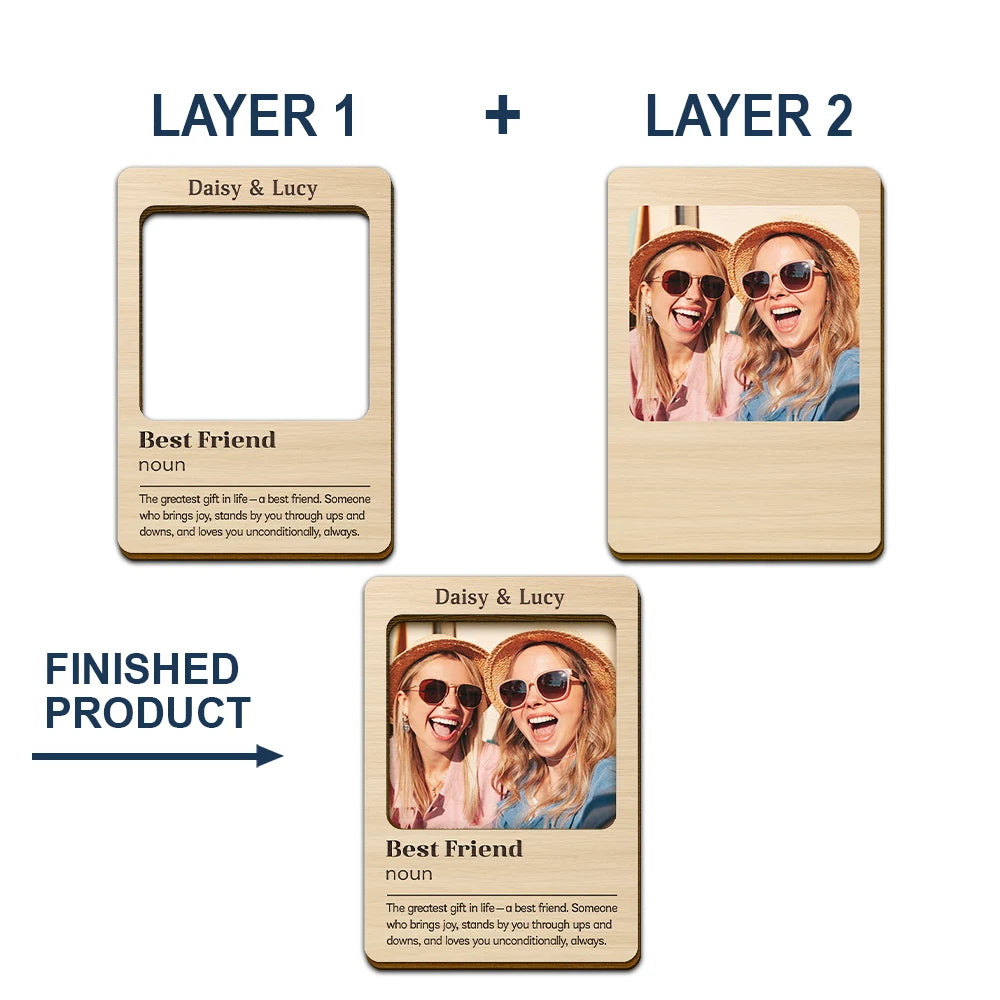 Happy,Gift For Bestie,Old Best friends,Gifts For Colleagues - Custom Photo The Greatest Gift In Life A Best Friend - Personalized Custom Shaped Car Visor Clip