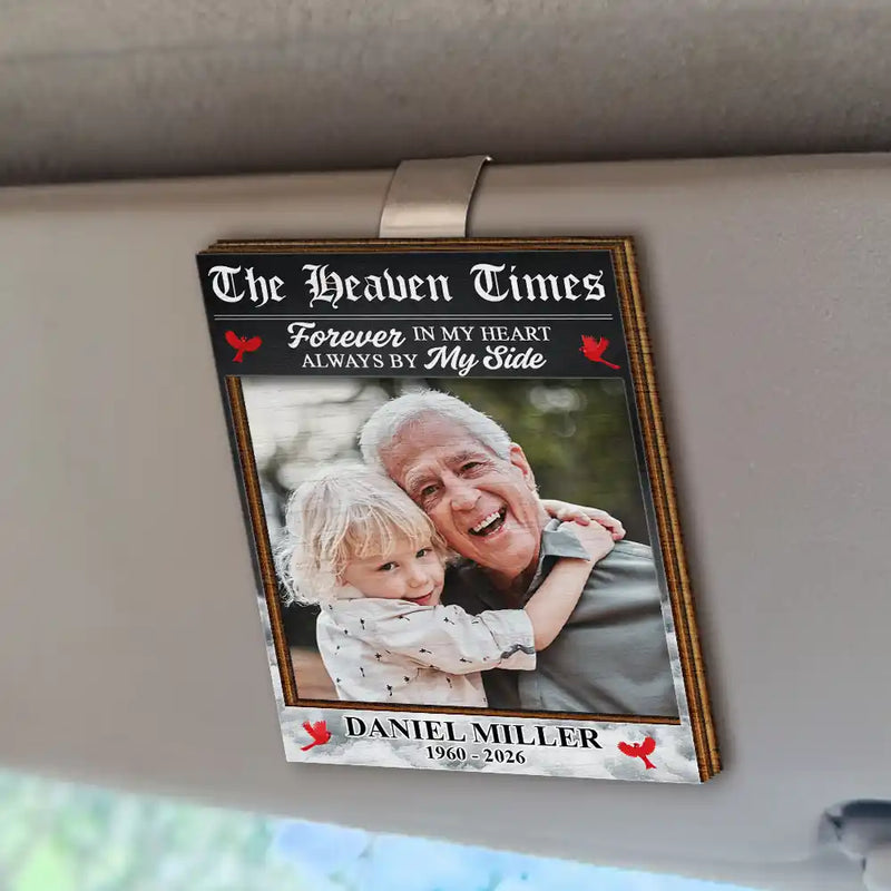 Custom Photo,Photo,Sympathetic - Custom Photo The Heaven Times - Personalized Custom Shaped Car Visor Clip