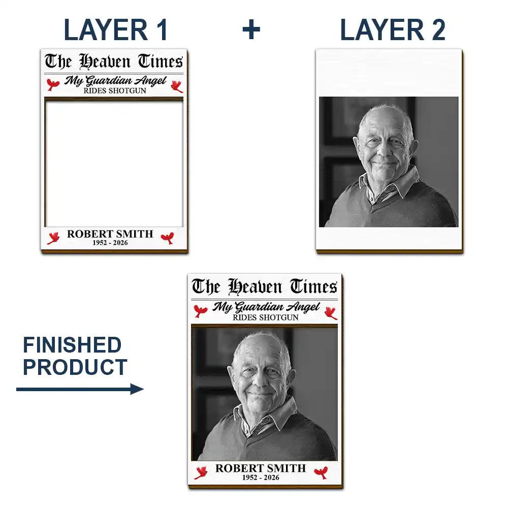 Custom Photo,Photo,Sympathetic - Custom Photo The Heaven Times - Personalized Custom Shaped Car Visor Clip