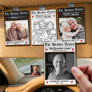 Custom Photo,Photo,Sympathetic - Custom Photo The Heaven Times - Personalized Custom Shaped Car Visor Clip