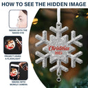 Christmas, Family, Parents, Gift For Grandparents, Happy, Cousin - Custom Photo The Love Between Family Is Forever - Personalized Custom Shaped Photo Projection Ornament