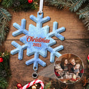Christmas, Family, Parents, Gift For Grandparents, Happy, Cousin - Custom Photo The Love Between Family Is Forever - Personalized Custom Shaped Photo Projection Ornament