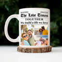 Old Couples,Gift For Couples,Gift For Women,Gift For Men,Gift For Wife,Gift For Husband,Gift For Boyfriend,Gift For Girlfriend,Love,LGBT - Custom Photo The Love Times Newspaper Theme - Personalized Mug
