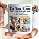 Old Couples,Gift For Couples,Gift For Women,Gift For Men,Gift For Wife,Gift For Husband,Gift For Boyfriend,Gift For Girlfriend,Love,LGBT - Custom Photo The Love Times Newspaper Theme - Personalized Mug