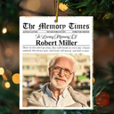 Memorial,Christmas,Family,Parents,Gift For Grandparents,Sad,Custom Photo - Custom Photo The Memory Times - Personalized Custom Shaped Acrylic Ornament
