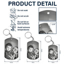 Gift For Father,New Dad,New baby,Happy - Custom Photo The Moment You Became My Daddy - Personalized Aluminum Keychain