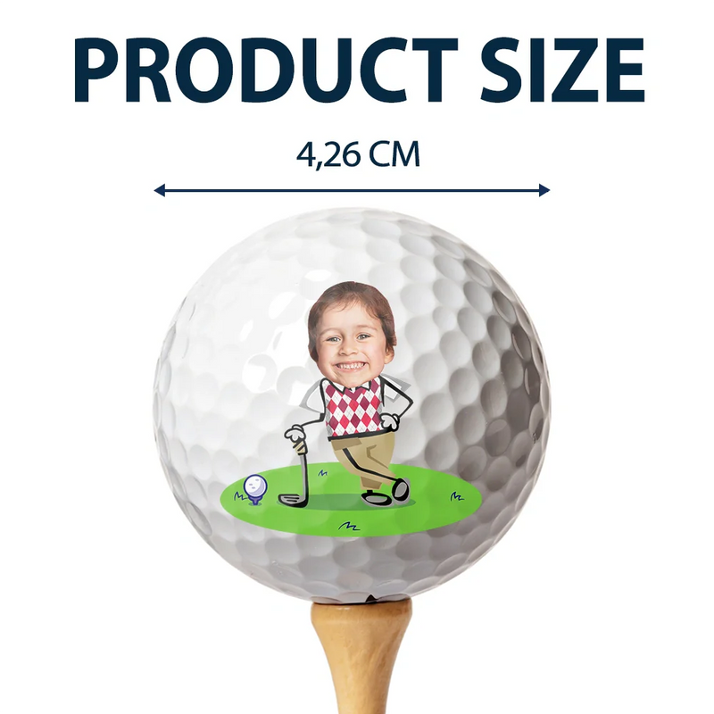 Custom Photo,Gift For Father,Sport Dad,Golf - Custom Photo The Most Tee-rific Dad By Par - Personalized Golf Ball