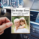 Custom Photo,Photo,Grateful - Custom Photo The Papa Times - Personalized Custom Shaped Car Visor Clip