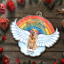 Retirement,Pet Lovers,Pet Mom,Pet Dad,Dog Lovers,Dog Mom,Dog Dad,Cat Lovers,Cat Mom,Cat Dad,Custom Photo,Christmas,Sad - Custom Photo The Rainbow Bridge - Personalized Custom Shaped Acrylic Ornament