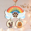 Pet Lovers,Pet Mom,Pet Dad,Dog Lovers,Dog Mom,Dog Dad,Cat Lovers,Cat Mom,Cat Dad,Memorial,Sad,Christmas - Custom Photo The Rainbow Bridge - Personalized Wooden Ornament With Wooden Tags