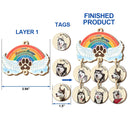 Pet Lovers,Pet Mom,Pet Dad,Dog Lovers,Dog Mom,Dog Dad,Cat Lovers,Cat Mom,Cat Dad,Memorial,Sad,Christmas - Custom Photo The Rainbow Bridge - Personalized Wooden Ornament With Wooden Tags